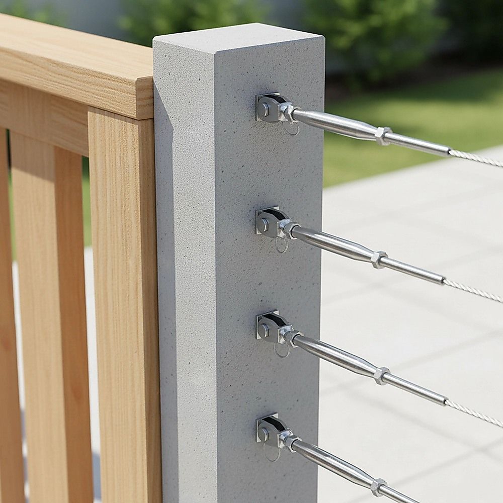 Stainless Steel Wire Rope Balustrade DIY Kit Jaw Swage Fork Turnbuckle 10 Pack For Secure Cable Railing V63-824881