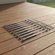 Stainless Steel Wire Rope Balustrade DIY Kit Jaw Swage Fork Turnbuckle 10 Pack For Secure Cable Railing V63-824881