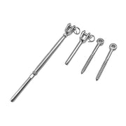 Stainless Steel Wire Rope Balustrade DIY Kit Jaw Swage Fork Turnbuckle 10 Pack For Secure Cable Railing V63-824881