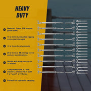 Stainless Steel Wire Rope Balustrade DIY Kit Jaw Swage Fork Turnbuckle 10 Pack For Secure Cable Railing V63-824881