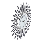Large Modern 3D Crystal Wall Clock Luxury Art Metal Round Home Decor V63-824911