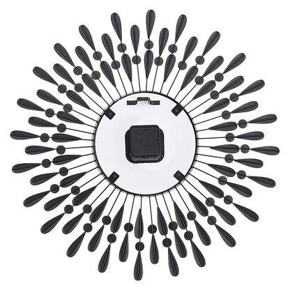 Large Modern 3D Crystal Wall Clock Luxury Art Metal Round Home Decor V63-824911