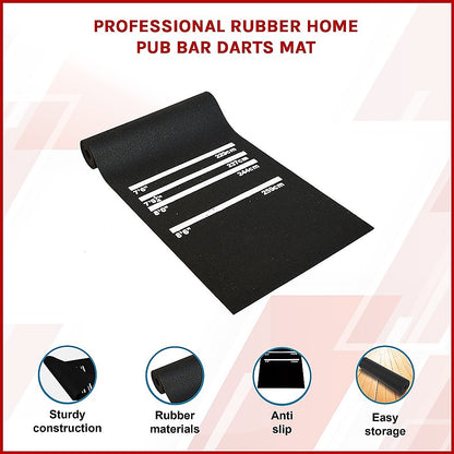 300cm Professional Rubber Darts Mat Home Pub Bar Floor Protector With Throw Line For Accurate Play V63-824921
