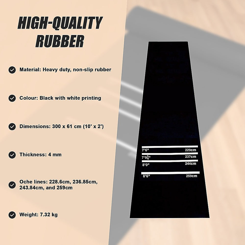 300cm Professional Rubber Darts Mat Home Pub Bar Floor Protector With Throw Line For Accurate Play V63-824921