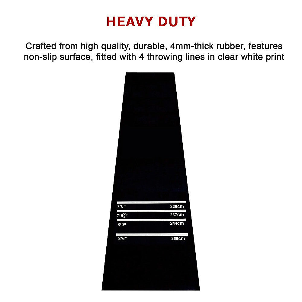 300cm Professional Rubber Darts Mat Home Pub Bar Floor Protector With Throw Line For Accurate Play V63-824921