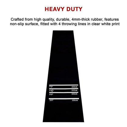 300cm Professional Rubber Darts Mat Home Pub Bar Floor Protector With Throw Line For Accurate Play V63-824921