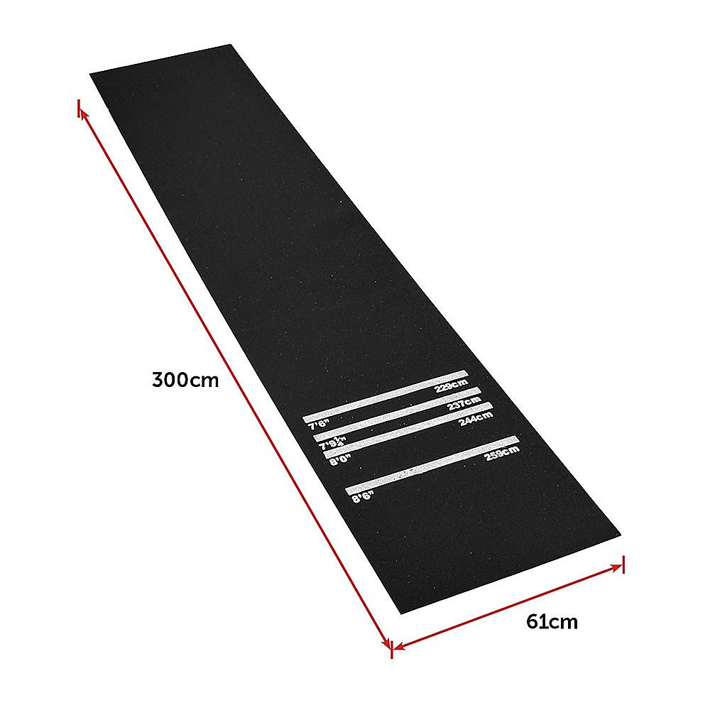 300cm Professional Rubber Darts Mat Home Pub Bar Floor Protector With Throw Line For Accurate Play V63-824921