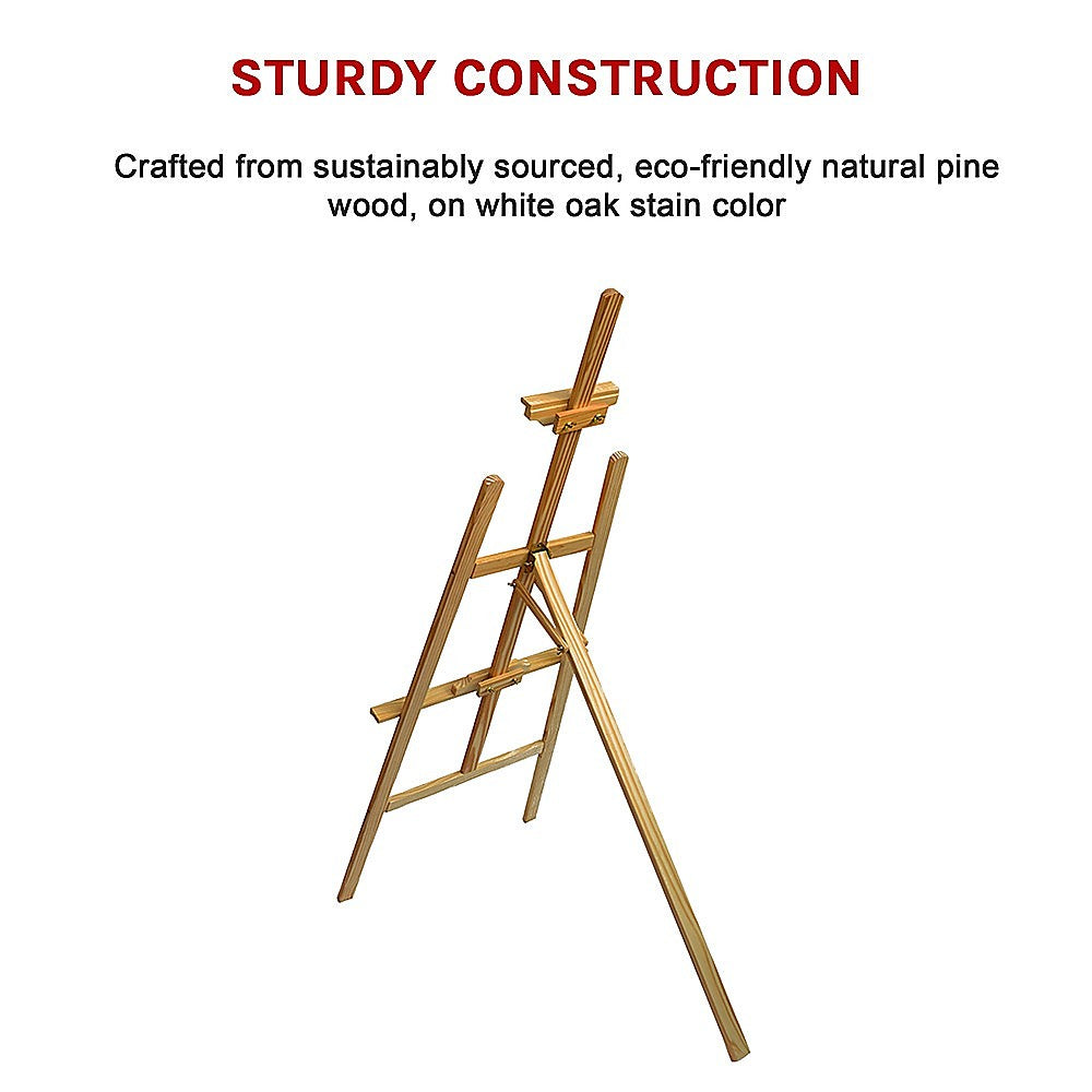 Pine Wood Easel Artist Art Display Painting Shop Tripod Stand Wedding V63-824931