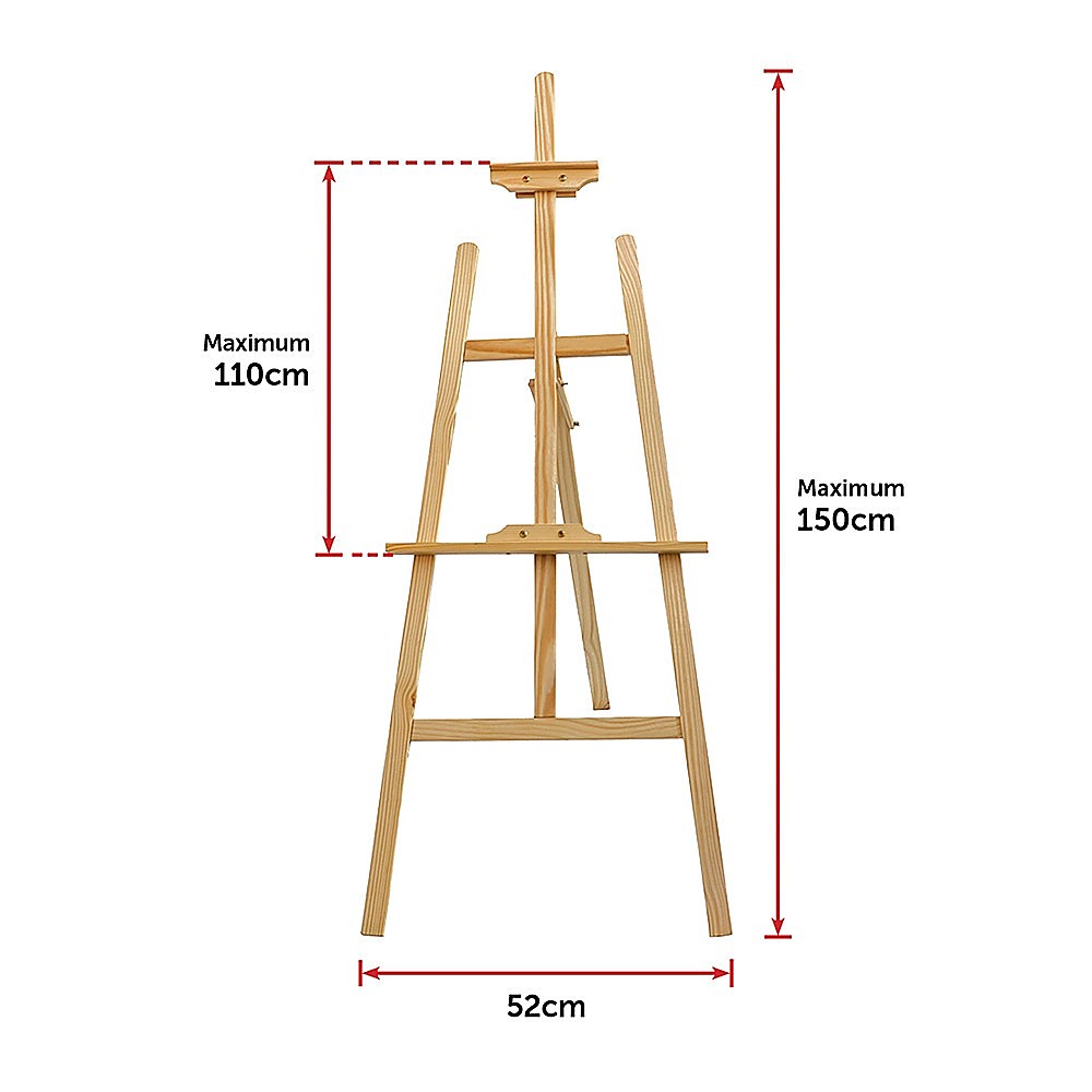 Pine Wood Easel Artist Art Display Painting Shop Tripod Stand Wedding V63-824931
