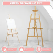 Pine Wood Easel Artist Art Display Painting Shop Tripod Stand Wedding V63-824931