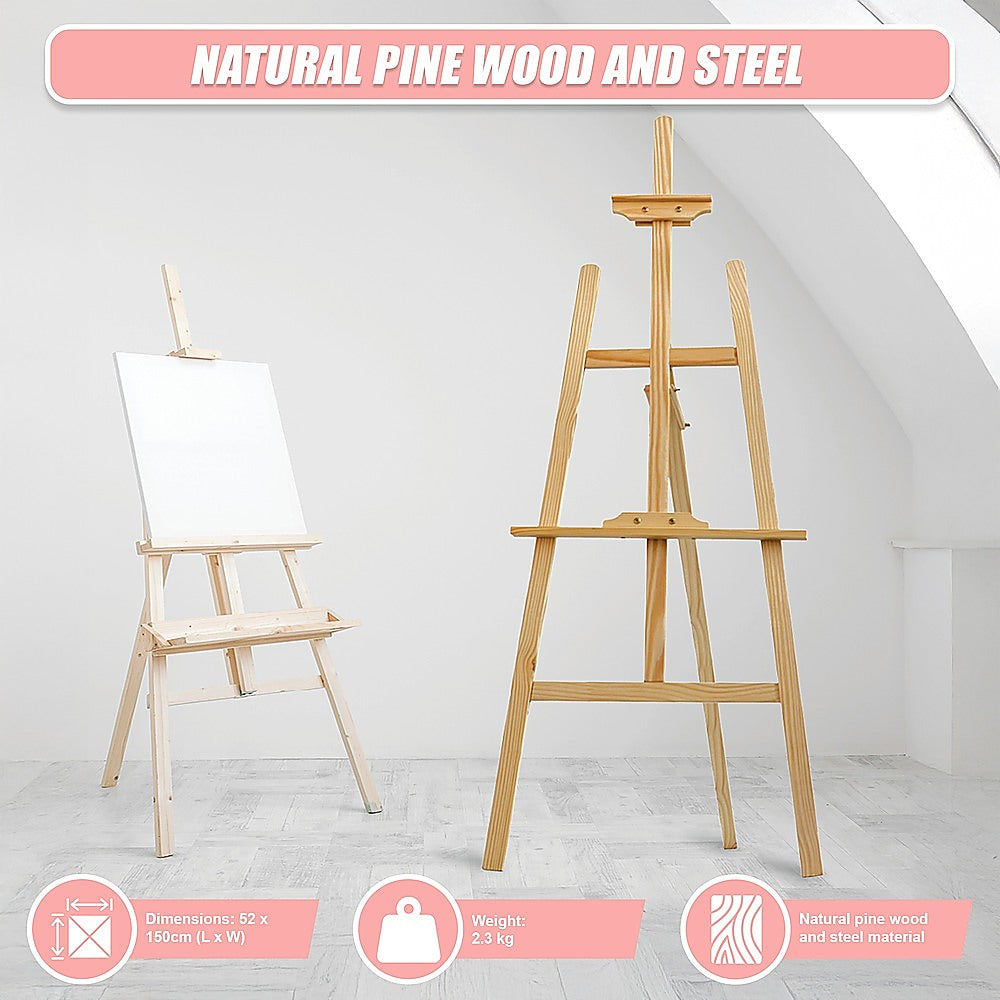 Pine Wood Easel Artist Art Display Painting Shop Tripod Stand Wedding V63-824931
