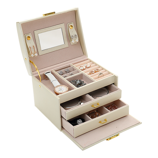 Jewellery Storage Box Girls Ring Necklace Display Organiser Case For Neat Accessory Storage V63-824941