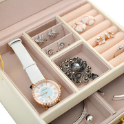 Jewellery Storage Box Girls Ring Necklace Display Organiser Case For Neat Accessory Storage V63-824941