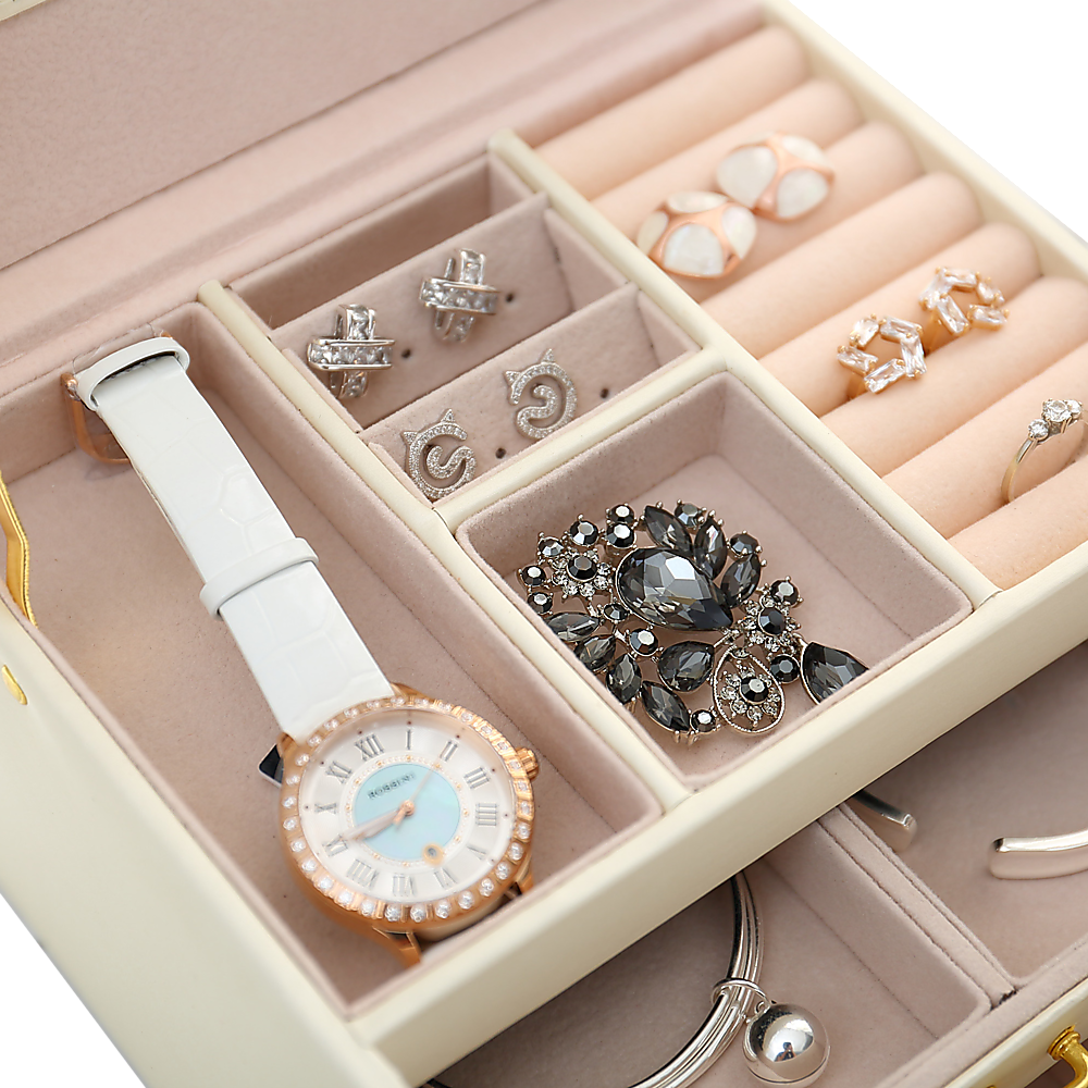 Jewellery Storage Box Girls Ring Necklace Display Organiser Case For Neat Accessory Storage V63-824941
