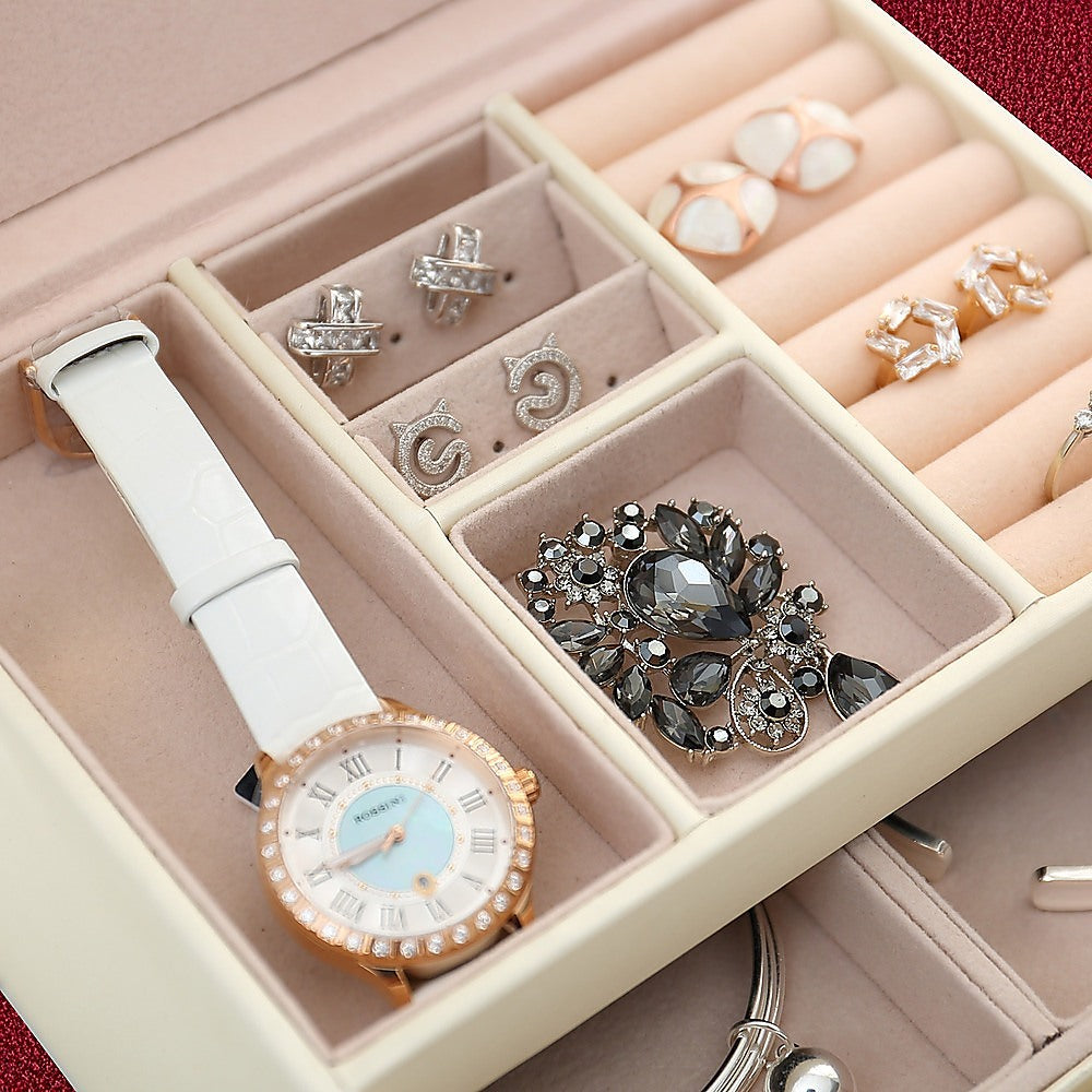 Jewellery Storage Box Girls Ring Necklace Display Organiser Case For Neat Accessory Storage V63-824941
