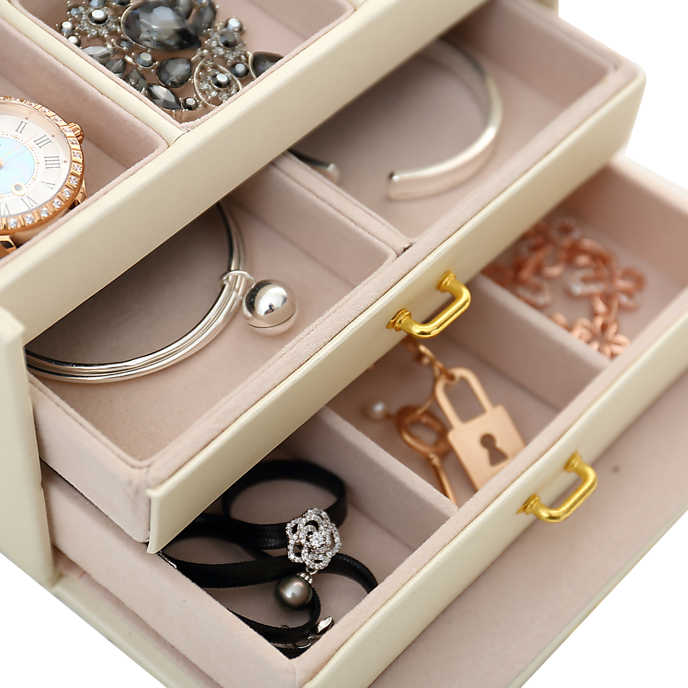 Jewellery Storage Box Girls Ring Necklace Display Organiser Case For Neat Accessory Storage V63-824941