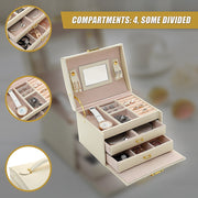 Jewellery Storage Box Girls Ring Necklace Display Organiser Case For Neat Accessory Storage V63-824941