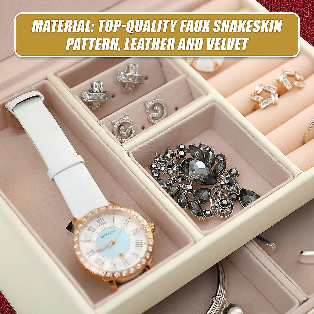 Jewellery Storage Box Girls Ring Necklace Display Organiser Case For Neat Accessory Storage V63-824941