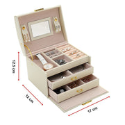 Jewellery Storage Box Girls Ring Necklace Display Organiser Case For Neat Accessory Storage V63-824941