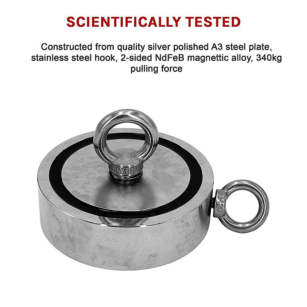 340Kg Salvage Strong Recovery Magnet Neodymium Hook Treasure Hunting Fishing V63-824961