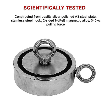 340Kg Salvage Strong Recovery Magnet Neodymium Hook Treasure Hunting Fishing V63-824961