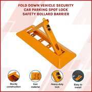 60cm Iron Fold Down Vehicle Security Parking Lock Bollard Barrier For Reserved Car Parking Protection V63-824971