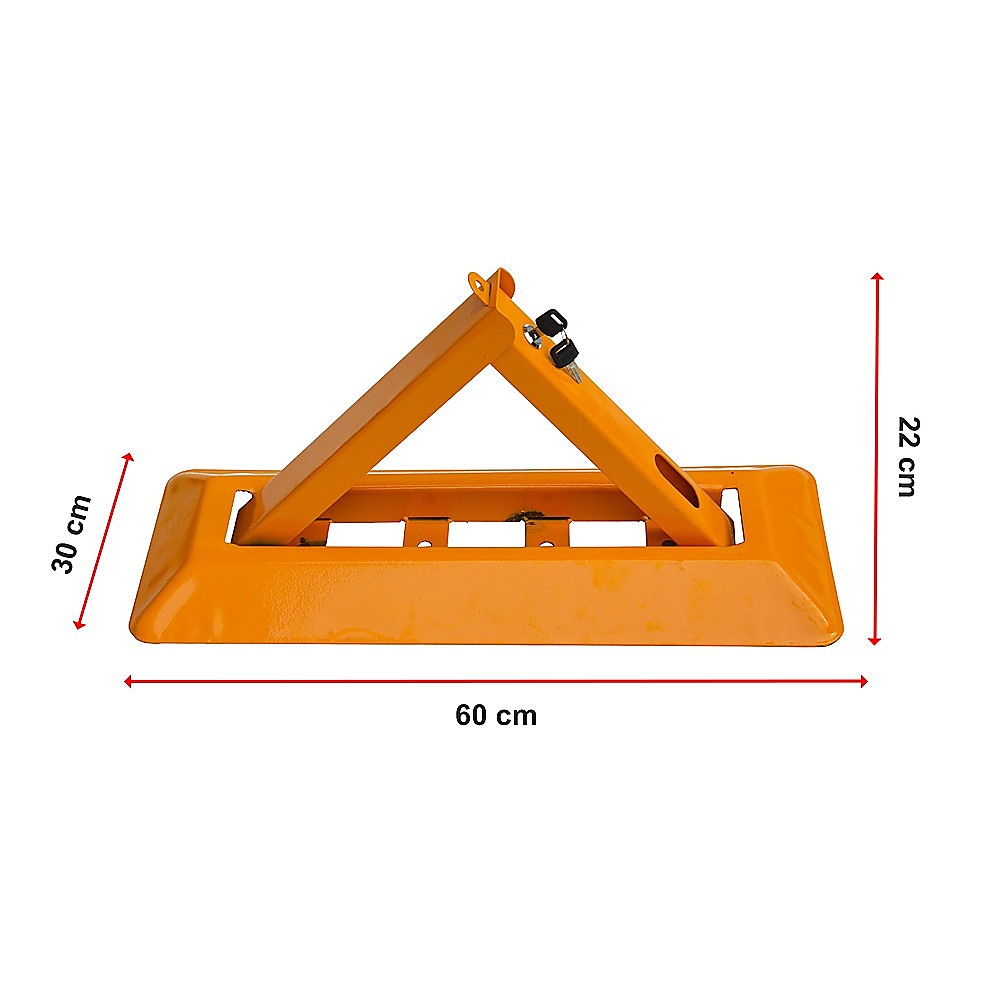 60cm Iron Fold Down Vehicle Security Parking Lock Bollard Barrier For Reserved Car Parking Protection V63-824971