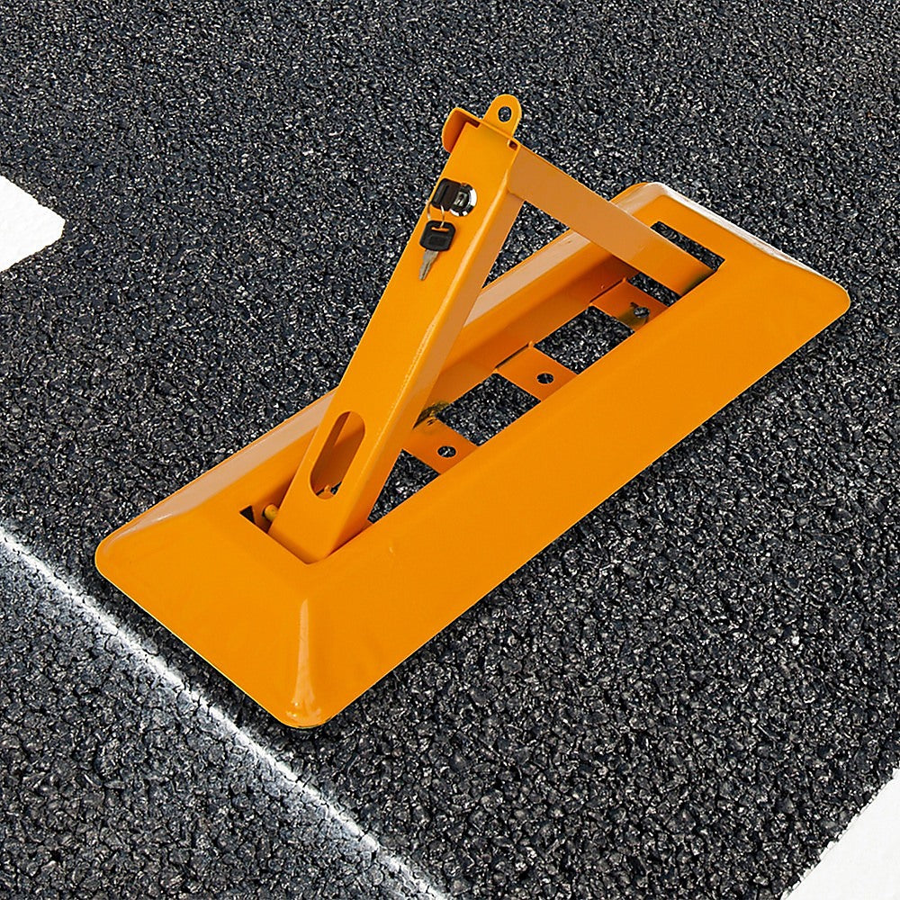 60cm Iron Fold Down Vehicle Security Parking Lock Bollard Barrier For Reserved Car Parking Protection V63-824971