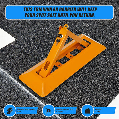 60cm Iron Fold Down Vehicle Security Parking Lock Bollard Barrier For Reserved Car Parking Protection V63-824971
