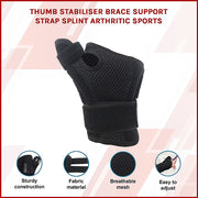 Thumb Stabiliser Brace One Size Fits All Support Strap Splint For Sports And Arthritis Relief V63-824981