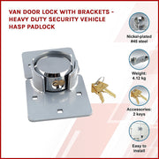 Heavy Duty Van Door Lock With Brackets Security Hasp Padlock For Vehicle Cargo Protection V63-824991