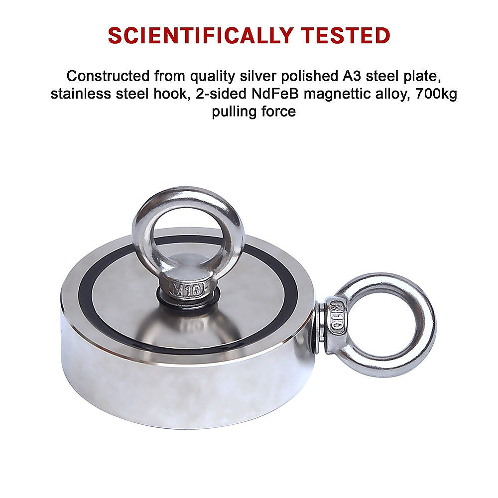 700Kg Salvage Strong Recovery Magnet Neodymium Hook Treasure Hunting Fishing V63-825001