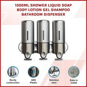 1500ml Shower Liquid Soap Body Lotion Gel Shampoo Bathroom Dispenser V63-825461