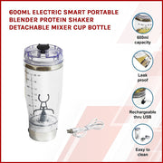 600ml Electric Smart Portable Blender Protein Shaker Bottle Cup V63-825481
