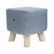Fabric Ottoman Foot Stool Rest Pouffe Footstool Wood Storage Padded Seat V63-825501