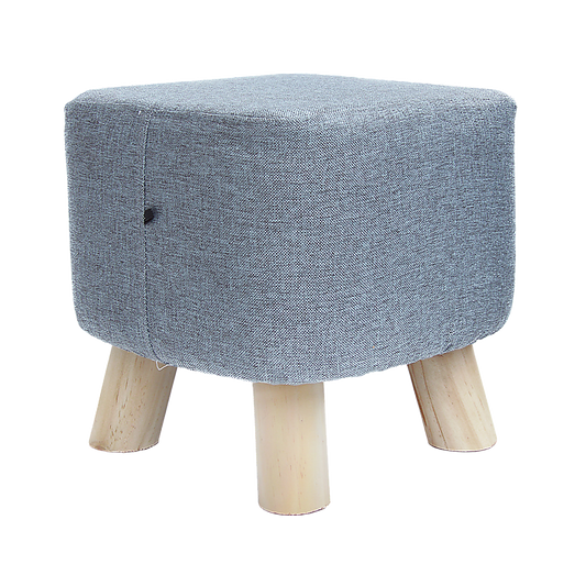 Fabric Ottoman Foot Stool Rest Pouffe Footstool Wood Storage Padded Seat V63-825501
