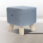 Fabric Ottoman Foot Stool Rest Pouffe Footstool Wood Storage Padded Seat V63-825501