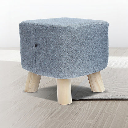 Fabric Ottoman Foot Stool Rest Pouffe Footstool Wood Storage Padded Seat V63-825501