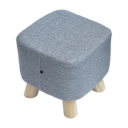 Fabric Ottoman Foot Stool Rest Pouffe Footstool Wood Storage Padded Seat V63-825501