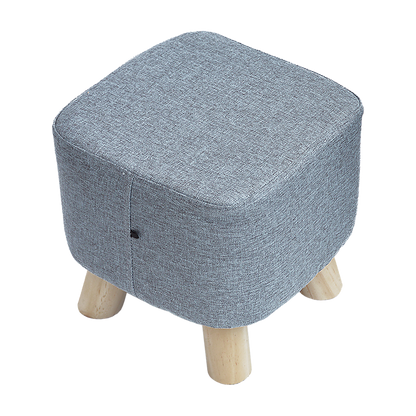 Fabric Ottoman Foot Stool Rest Pouffe Footstool Wood Storage Padded Seat V63-825501
