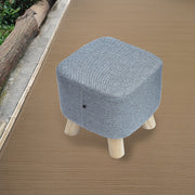 Fabric Ottoman Foot Stool Rest Pouffe Footstool Wood Storage Padded Seat V63-825501
