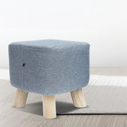 Fabric Ottoman Foot Stool Rest Pouffe Footstool Wood Storage Padded Seat V63-825501