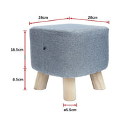 Fabric Ottoman Foot Stool Rest Pouffe Footstool Wood Storage Padded Seat V63-825501