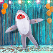 Shark Fancy Dress Fan Inflatable Costume Suit V63-825771