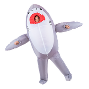 Shark Fancy Dress Fan Inflatable Costume Suit V63-825771