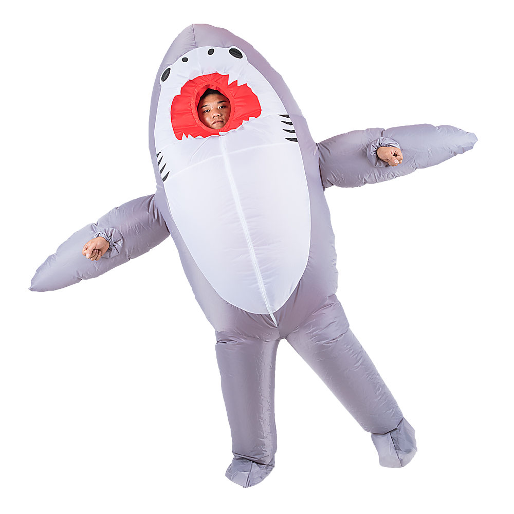 Shark Fancy Dress Fan Inflatable Costume Suit V63-825771
