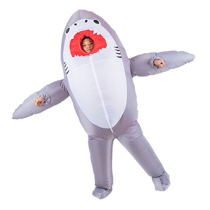 Shark Fancy Dress Fan Inflatable Costume Suit V63-825771