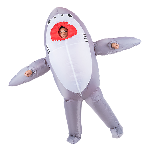 Shark Fancy Dress Fan Inflatable Costume Suit V63-825771