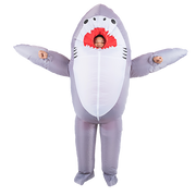 Shark Fancy Dress Fan Inflatable Costume Suit V63-825771