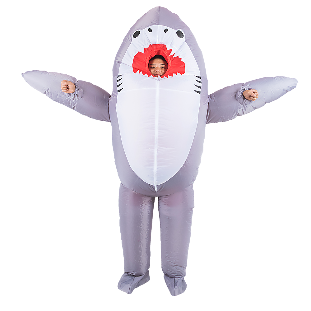 Shark Fancy Dress Fan Inflatable Costume Suit V63-825771